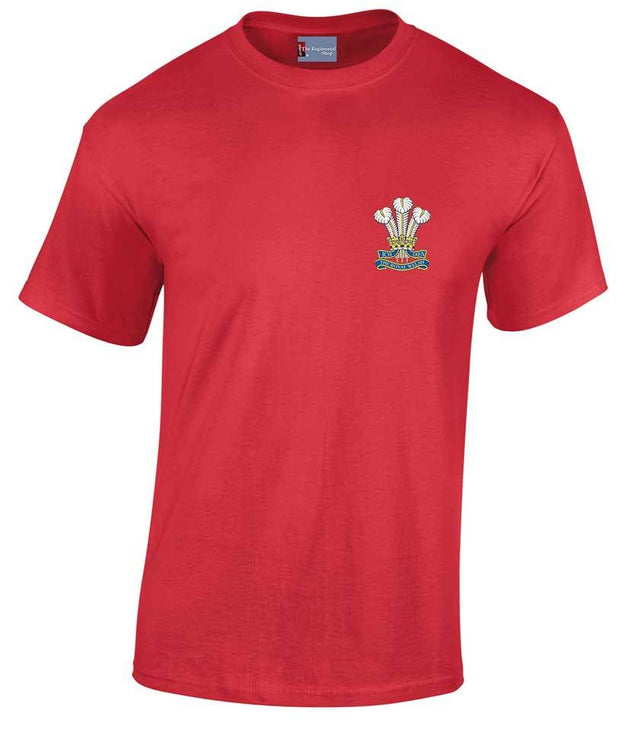 Royal Welsh Cotton Regimental T-shirt Clothing - T-shirt The Regimental Shop Small: 34/36" Red 