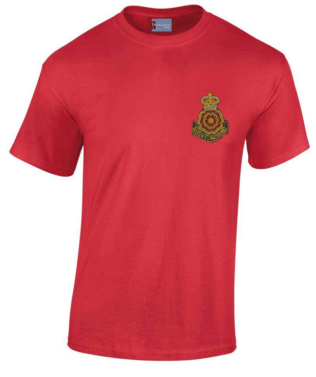 Queen's Lancashire Regiment Cotton T-shirt Clothing - T-shirt The Regimental Shop Small: 34/36" Red 