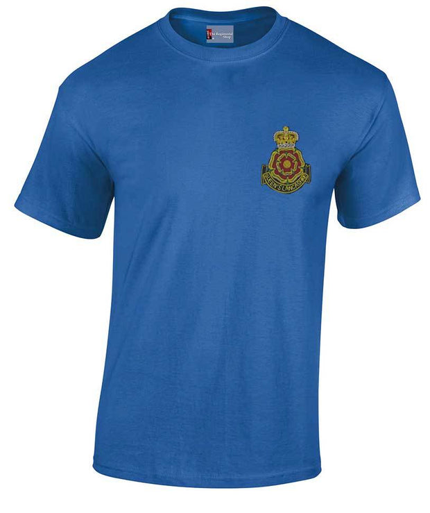 Queen's Lancashire Regiment Cotton T-shirt Clothing - T-shirt The Regimental Shop Small: 34/36" Royal Blue 