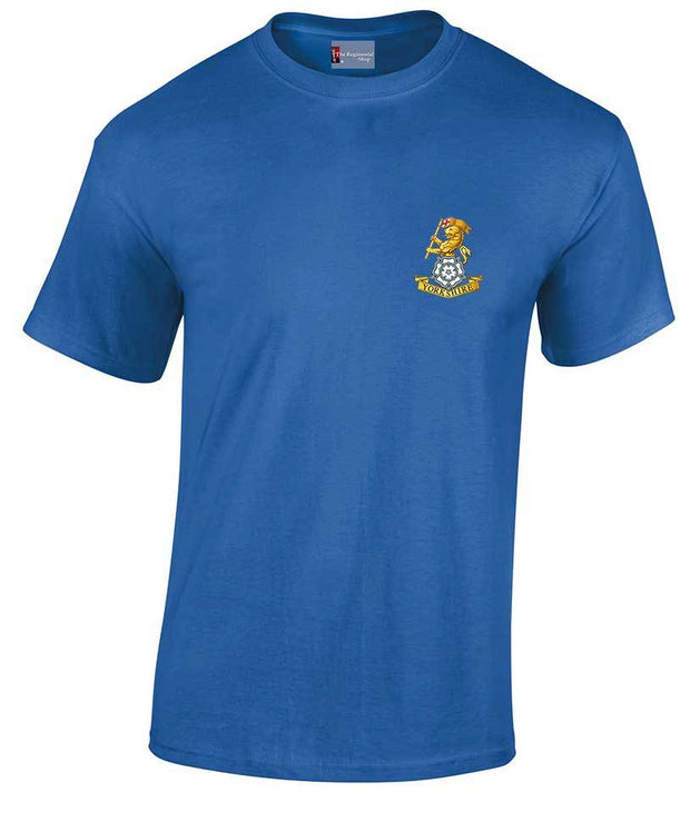 The Royal Yorkshire Regiment Cotton T-shirt Clothing - T-shirt The Regimental Shop Small: 34/36" Royal Blue 