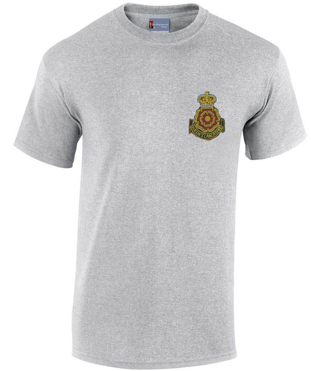 Queen's Lancashire Regiment Cotton T-shirt Clothing - T-shirt The Regimental Shop Small: 34/36" Sports Grey 