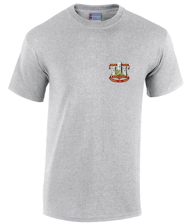 Devonshire and Dorset Cotton Regimental T-shirt Clothing - T-shirt The Regimental Shop Small: 34/36" Sports Grey 