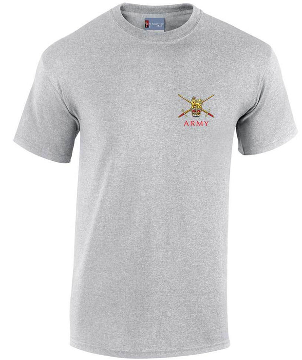 Regular Army Cotton T-shirt Clothing - T-shirt The Regimental Shop Small: 34/36" Sports Grey 