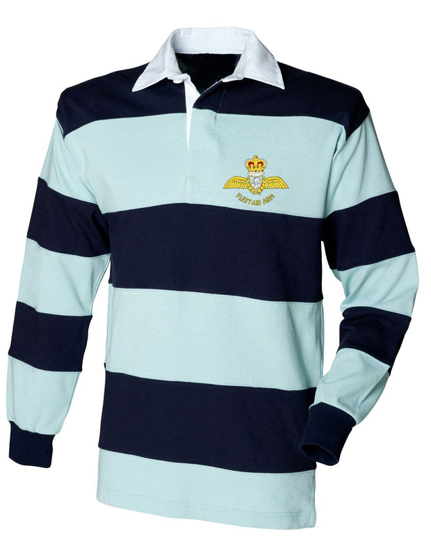 Fleet Air Arm Rugby Shirt Clothing - Rugby Shirt The Regimental Shop 36" (S) Pale Blue-Navy Stripes 