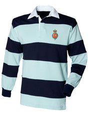 Household Cavalry Rugby Shirt Clothing - Rugby Shirt The Regimental Shop 36" (S) Pale Blue-Navy Stripes 