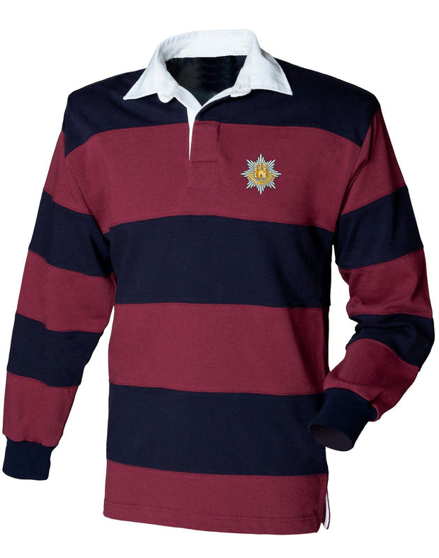 Royal Anglian Regiment Rugby Shirt Clothing - Rugby Shirt The Regimental Shop 36" (S) Maroon-Navy Stripes 