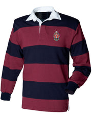 Princess of Wales's Royal Regiment Rugby Shirt Clothing - Rugby Shirt The Regimental Shop 36" (S) Maroon-Navy Stripes 