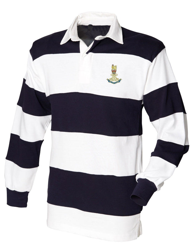 Life Guards Rugby Shirt Clothing - Rugby Shirt The Regimental Shop 36" (S) White-Navy  Stripes 