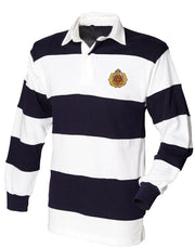 Duke of Lancaster's Regimental Rugby Shirt Clothing - Rugby Shirt The Regimental Shop 36" (S) White-Navy  Stripes 