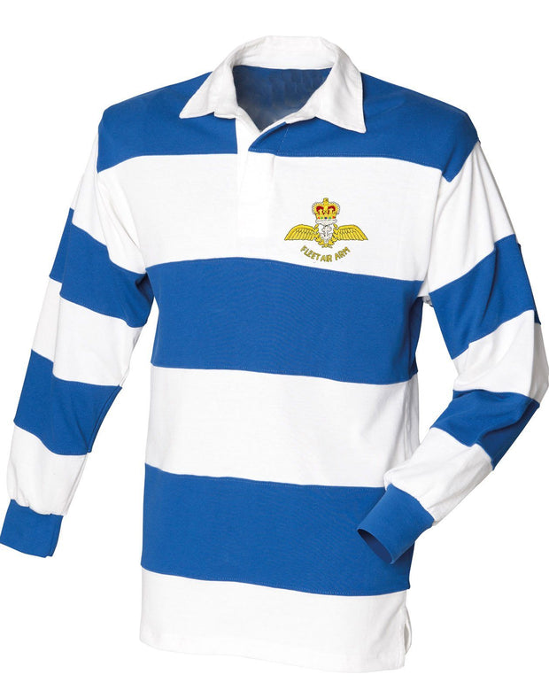 Fleet Air Arm Rugby Shirt Clothing - Rugby Shirt The Regimental Shop 36" (S) White-Royal Blue Stripes 