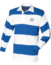 Royal Gurkha Rifles Rugby Shirt Clothing - Rugby Shirt The Regimental Shop 36" (S) White-Royal Blue Stripes 