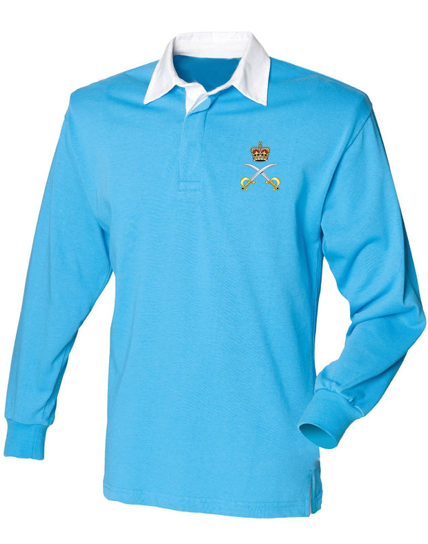 Royal Army Physical Training Corps (RAPTC) Rugby Shirt Clothing - Rugby Shirt The Regimental Shop 36" (S) Surf Blue Queen's Crown