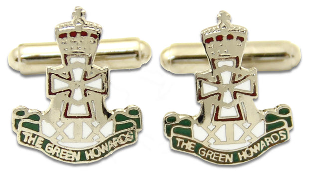 The Green Howards Cufflinks Cufflinks, T-bar The Regimental Shop Silver/Green one size fits all 