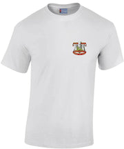 Devonshire and Dorset Cotton Regimental T-shirt Clothing - T-shirt The Regimental Shop Small: 34/36" White 