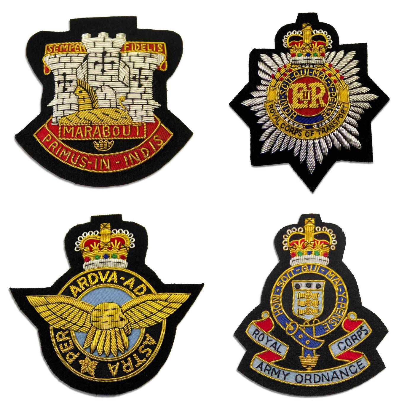 Regimental Blazer Badges, Royal Navy Blazer Badges, Royal Air Force Blazer Badges, RCT Blazer Badge, RLC Blazer Badge, Royal Anglian Regiment Blazer Badge, PWRR Blazer Badge