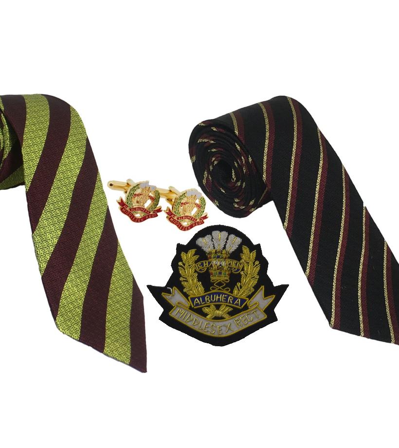 Official Middlesex Regiment merchandise, Middlesex Regiment  Tie, Middlesex Regiment Blazer Badge, Middlesex Regiment Cufflinks, Middlesex Regiment Shop, Middlesex Regiment Ties, Middlesex Regiment  PRI Shop, Middlesex Regiment  Association