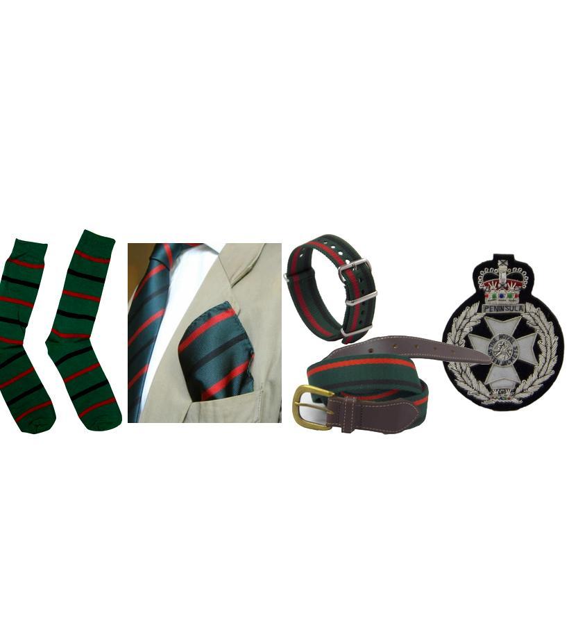 Official Royal Green Jackets Merchandise, The Royal Green Jackets Shop, The Royal Green Jackets PRI Shop, The Royal Green Jackets Museum Shop, RGJ Museum Shop, RGJ Shop, Green Jackets Tie