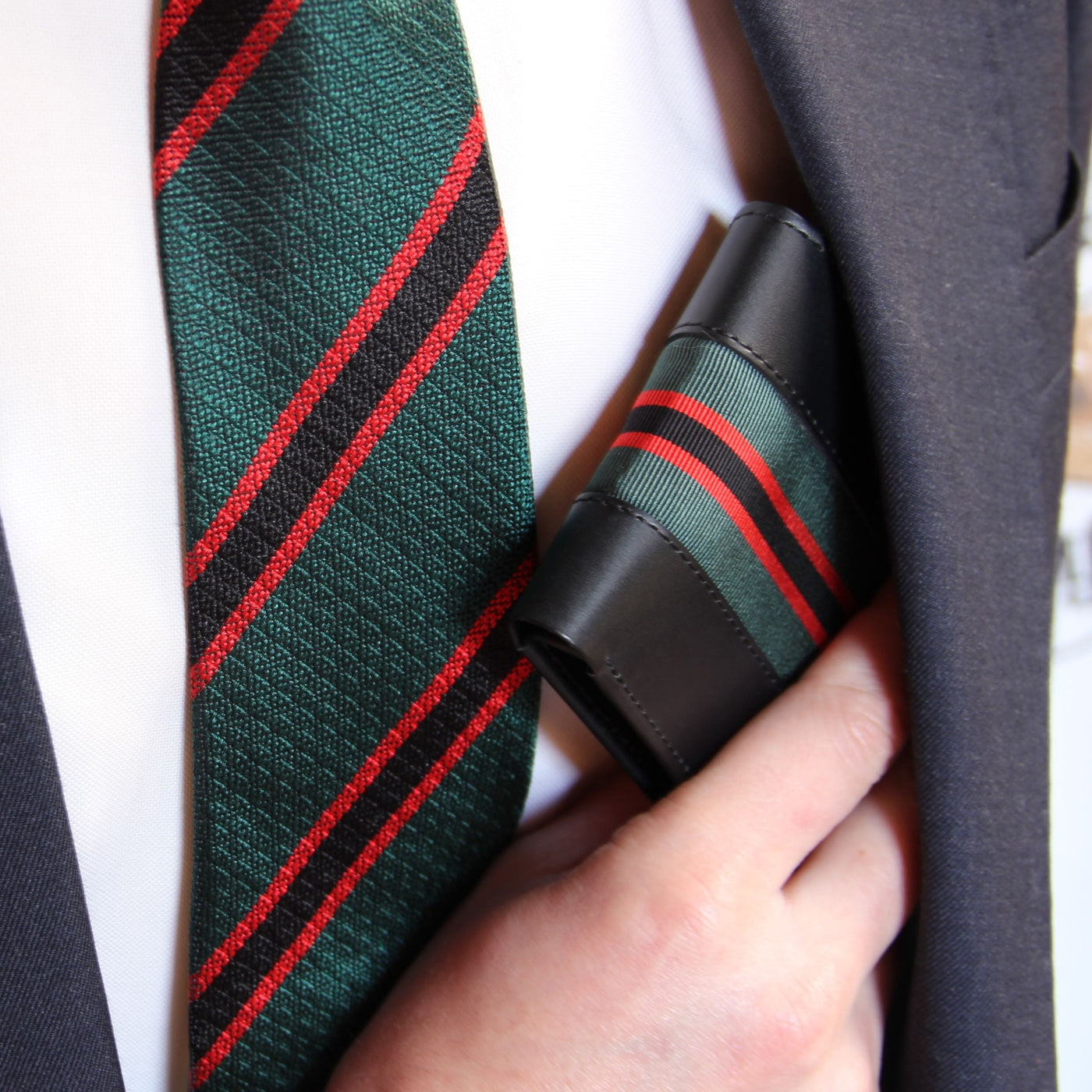 Regimental Wallets in Leather and regimental colours, RAF Wallet, PWRR Wallet, Royal Anglian Regiment Wallet, Royal Artillery Wallet, Royal Signals Wallet