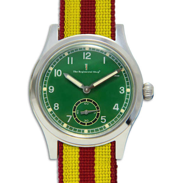 9th/12th Royal Lancers Meridian Watch Meridian Watch The Regimental Shop Green/Silver/Gold/Maroon one size fits all