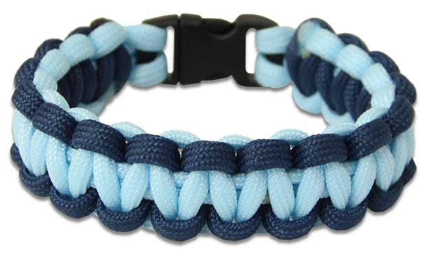 Army Air Corps Paracord Bracelet Bracelet, paracord The Regimental Shop XS - 15cm for 13cm wrist Navy Blue/Sky Blue 