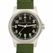 G10 Military Watch with Military Army Green Watch Strap G10 Watch The Regimental Shop Black/Silver/Army Green one size fits all