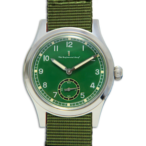 Meridian Watch with Army Green Strap Meridian Watch The Regimental Shop Green/Silver one size fits all