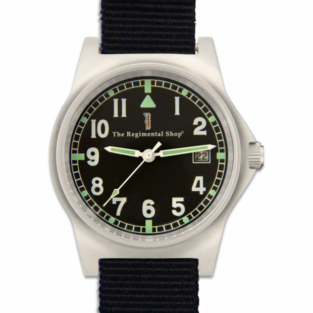 G10 Military Watch with Black Strap G10 Watch The Regimental Shop Black/Silver one size fits all