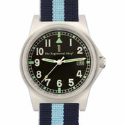 G10 Military Watch with Striped Blue Strap G10 Watch The Regimental Shop Navy Blue/Light Blue one size fits all
