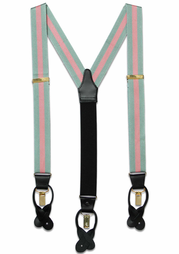 Cucumber Green and Salmon Pink Braces Braces The Regimental Shop Cucumber Green/Salmon Pink one size fits all 