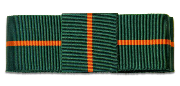 Devonshire and Dorset Regiment Ribbon for any brimmed hat Ribbon for hat The Regimental Shop 75cm (30") with Loop Green/Orange 