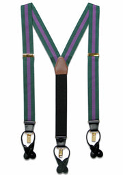 Green and Purple Braces Braces The Regimental Shop Green/Purple one size fits all 