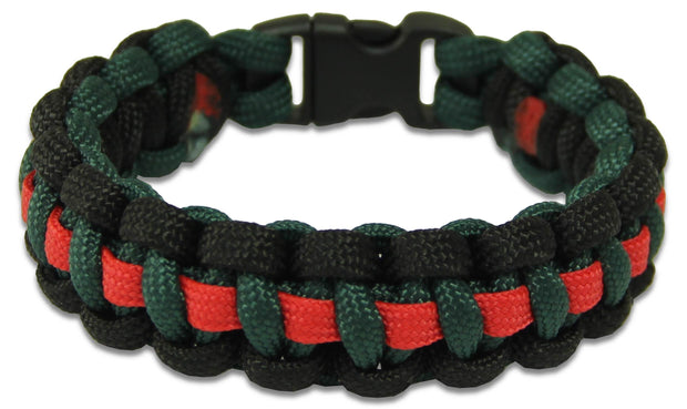 Gurkha Brigade Paracord Bracelet Bracelet, paracord The Regimental Shop XS - 15cm for 13cm wrist Black/Green/Red 
