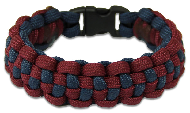 Honourable Artillery Company (HAC) Paracord Bracelet Bracelet, paracord The Regimental Shop XS - 15cm for 13cm wrist Blue/Maroon 