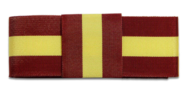 King's Royal Hussars Regiment Ribbon for any brimmed hat Ribbon for hat The Regimental Shop 75cm (30") with Loop Maroon/Yellow 