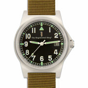 G10 Military Watch with Khaki Watch Strap G10 Watch The Regimental Shop Black/Silver/Khaki one size fits all