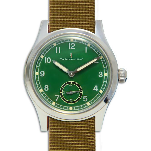 Meridian Watch with Khaki Strap Meridian Watch The Regimental Shop Green/Silver/Khaki one size fits all