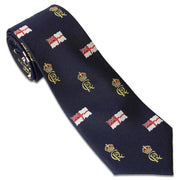King Charles III Coronation Tie (Silk) - Royal Navy Tie, Silk The Regimental Shop Navy Blue/Red/White/Gold one size fits all 