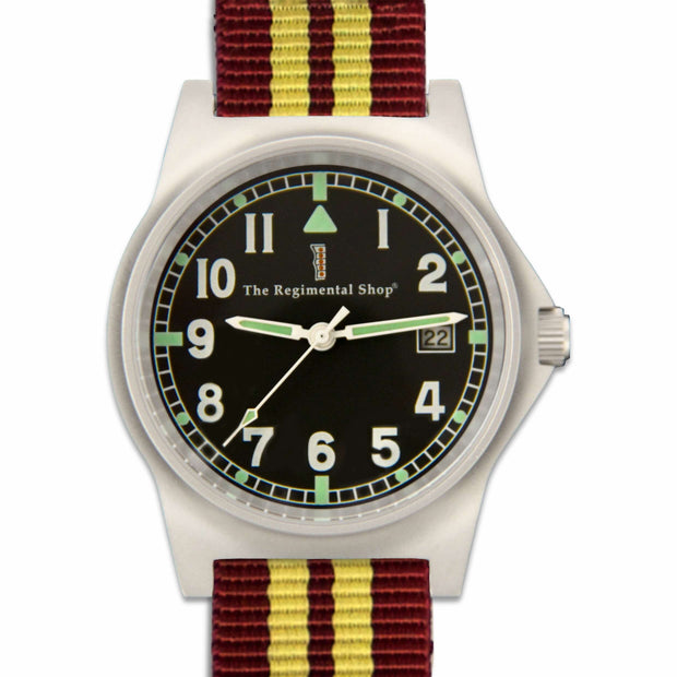 King's Royal Hussars G10 Military Watch G10 Watch The Regimental Shop Maroon/Yellow one size fits all