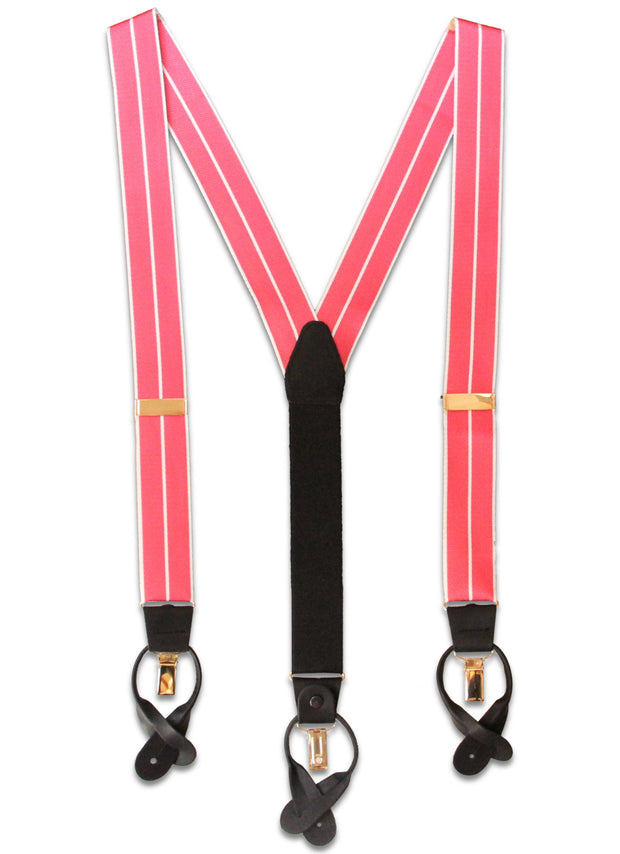 Member of the British Empire Braces Braces The Regimental Shop Rose Pink/White one size fits all