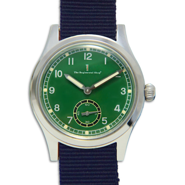 Meridian Watch with Navy Blue Strap Meridian Watch The Regimental Shop Green/Silver/Navy Blue one size fits all