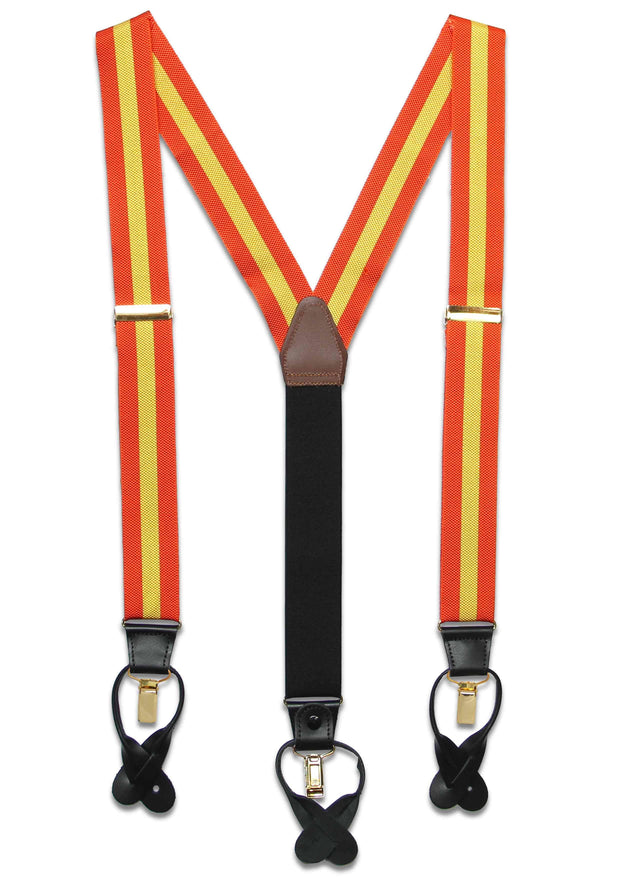 Orange and Yellow Braces Braces The Regimental Shop Orange/Yellow one size fits all 