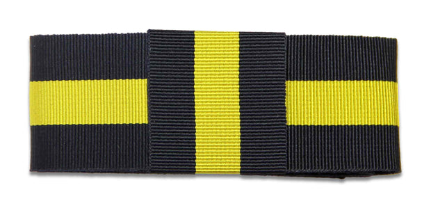Princess of Wales's Royal Regiment Ribbon for any brimmed hat Ribbon for hat The Regimental Shop 75cm (30") with Loop Navy Blue/Yellow 