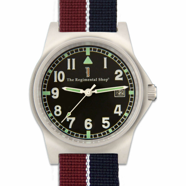 Queen's Dragoon Guards G10 Military Watch G10 Watch The Regimental Shop Black/Silver/Maroon/Blue/White one size fits all