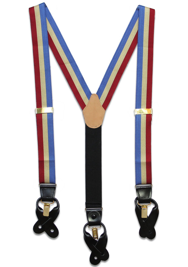 Queen's Dragoon Guards Subaltern Group Braces Braces The Regimental Shop Red/Buff/Blue one size fits all 