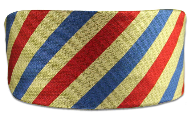 Queen's Dragoon Guards SAG Silk Non Crease Cummerbund Cummerbund, Silk The Regimental Shop Buff/Red/Blue one size fits all 