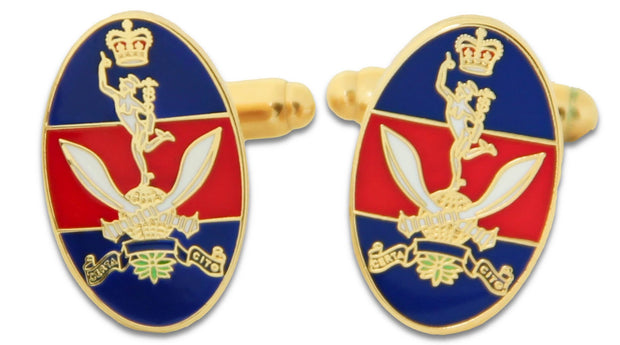 Queen's Gurkha Signals Cufflinks Cufflinks, T-bar The Regimental Shop Gold/Red/Blue one size fits all 
