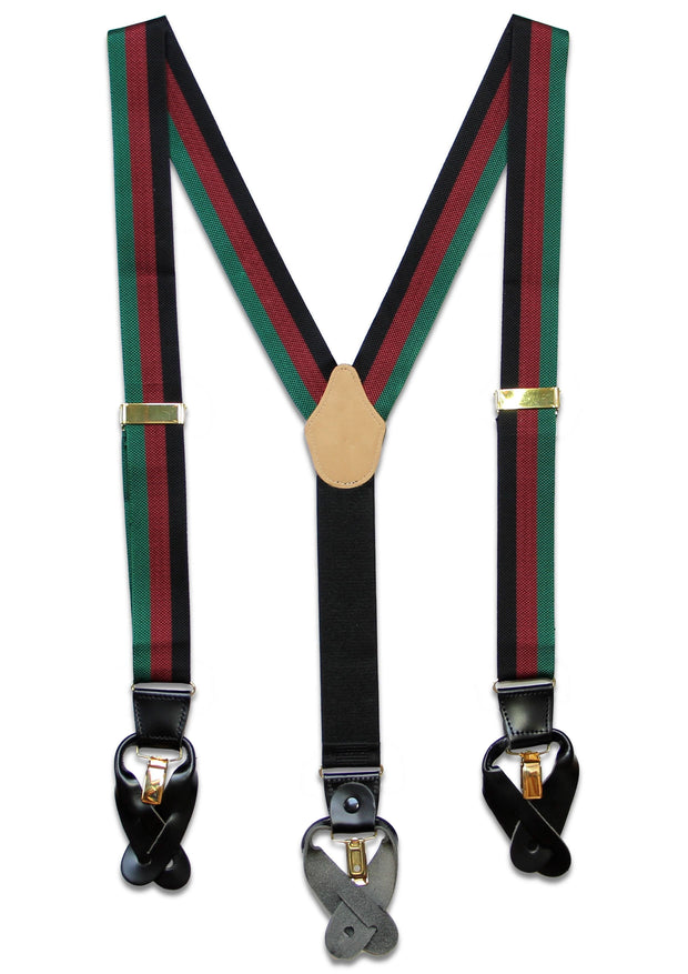 Queen's Lancashire Regiment Braces Braces The Regimental Shop Green/Maroon/Black one size fits all 