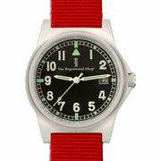 G10 Military Watch with Red Watch Strap G10 Watch The Regimental Shop Black/Silver/Red one size fits all