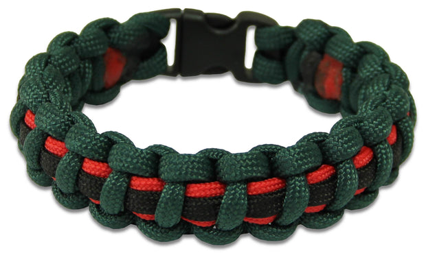 The Rifles Paracord Bracelet Bracelet, paracord The Regimental Shop XS - 15cm for 13cm wrist Green/Red/Black 