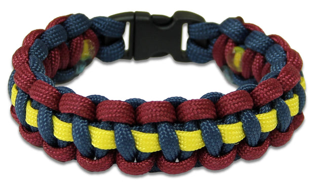 RAMC  Paracord Bracelet Bracelet, paracord The Regimental Shop XS - 15cm for 13cm wrist Red/Yellow/Blue 